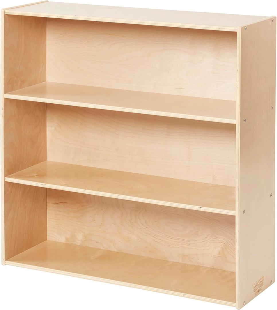 Sleekline 3-Shelf Storage Cabinet, 36" H, Book Shelf, Natural