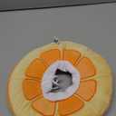 ANWA Adjustable Cat Cone Collar Soft, Cute Cat Donut Collar After Surgery, Kitten Recovery Cones to Stop Licking (Medium, Orange)