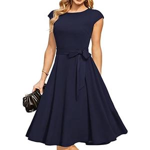 DRESSTELLS Women's Cocktail Dresses, Formal Wedding Guest Modest Church Vintage Holiday Party Evening Dress XL