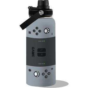 Gamer Gifts-32oz Gamer Water Bottle - Gaming Insulated Cup with Stainless Steel - Gift for Game Men, Son, Dad, Husband, Friends - Gaming Tumbler Present for Birthday Christmas