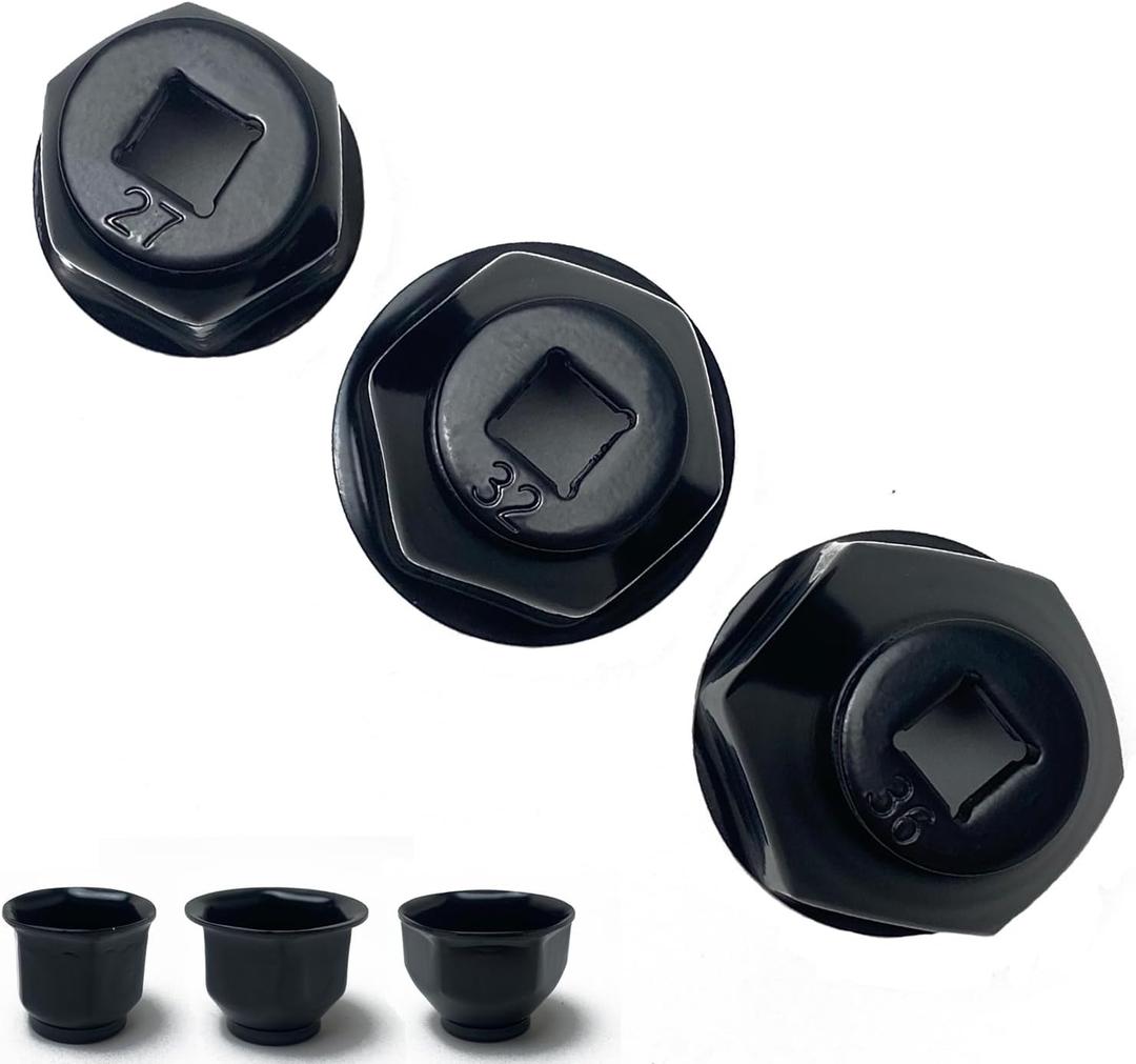 3Pcs Oil Filter Socket Cap, Oil Filter Wrench Cap, Oil Filter Removal Tool, Oil Filter Replacement Kit, Oil Filter Change Set for Oil Filter Cover Installation and Removal