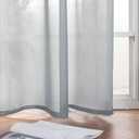 MIULEE Solid Color Sheer Curtains 84 Inches Long 2 Panels Set - Elegant Lightweight Grommet Light Filtering Window Voile Panels/Drapes/Treatment for Bedroom Living Room W42 x L84 Inch, Dark Grey