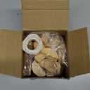 Maitys 48 Pcs Wooden Table Number Stands Wedding Table Name Holder Semicircular Design Place Card Holders with 48 Pcs Tented Cards for Retail Shop Wedding Party Events Decoration(Burlywood)