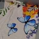 Butterfly Blanket Beautiful Butterfly Throw Blanket Ultra Soft Flannel Vintage Botanical Butterflies Blanket Gifts for Kids Adults 60"X50"