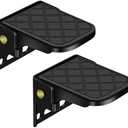 HIFOR Folding Truck Bed Step,Camper Steps Folding, RV Steps, Trailer Folding Sateps, Tailgate Ladder for RV, Campers, Dump/Fatbed/Boat Trailer, Safety & Anti-Slip (2 Pack, Black)