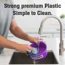 Dog Crate Water Bowl No Spill, 20oz Food-Grade Polypropylene Feeder, Secure Crate Mount with Covered Parts, Travel-Ready & Easy to Clean (Purple)