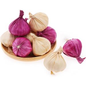 Folmywy Artificial Fake Garlic 10 Pcs White Purple Realistic Foam Vegetable Garlics Decoration Faux Simulation Vegetables Model for Bowls Filler Shop Display Home Kitchen Tabletop Decor