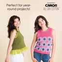 Caron All Day Cotton - 3 Pack of 173 Yards/3.52 oz White Shirt 100% Mercerized Cotton Yarn