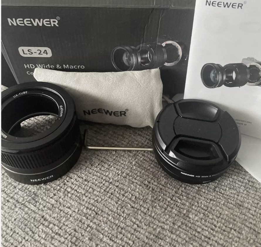 NEEWER LS-24. HD Wide & Macro Conversion Lens. 0.75x for Canon G7X Mark III.