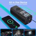 Cordless Car Tire Inflator Air Pump - 180 PSI Portable Air Compressor with 9000mah Rechargeable Battery for Motorcycles Bicycles Sports Balls (Black)