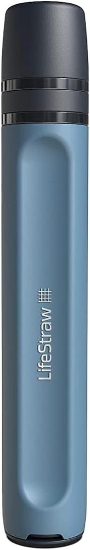 LifeStraw Peak Series Personal Water Filter for Hiking, Camping, Travel, and Emergency Preparedness, 1 Pack, Mountain Blue