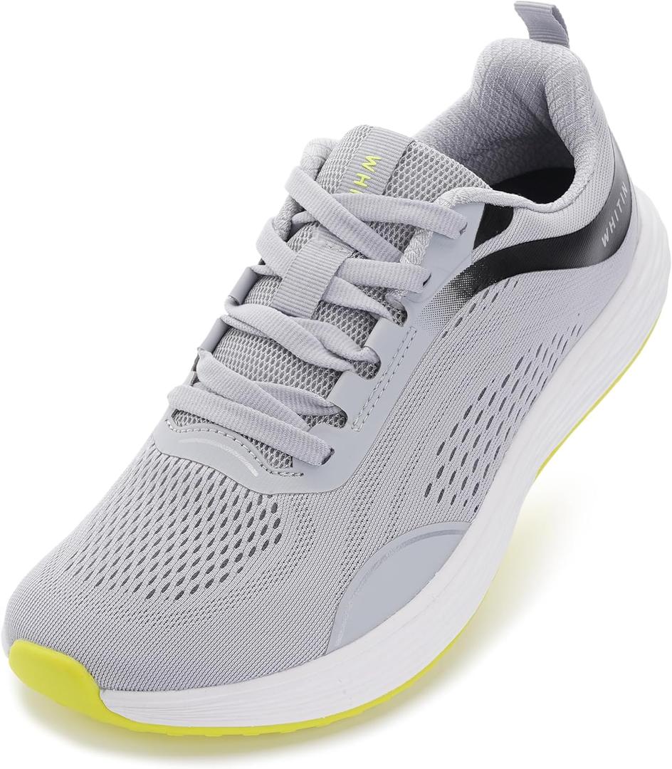 WHITIN Men's Zero Drop Running Shoes + Wide Toe Box (9.5 Wide, Light Grey)