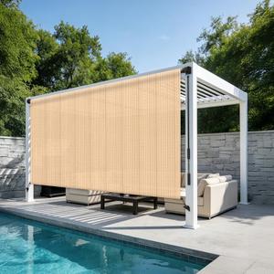 HENG FENG Outdoor Roller Shade 8' W x 8' H 