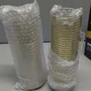 JOLLY CHEF 50 Pack 10 oz Gold Plastic Cups, Disposable Gold Glitter Plastic Cups Perfect for Wedding, Thanksgiving, Halloween,Christmas Parties