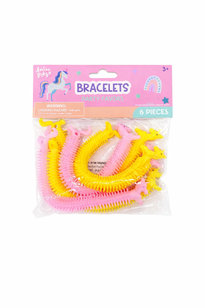 A Set of 6 Unicorn Stretchy Noodle String toys