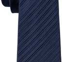 Barry.Wang Solid Striped Tie for Men Silk Necktie Pocket Square Cufflinks Formal Wedding Party Business