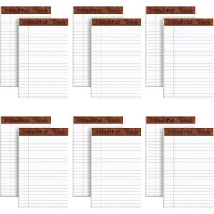 TOPS 5 x 8 Legal Pads, 12 Pack, The Legal Pad Brand, Narrow Ruled, White Paper, 50 Sheets Per Writing Pad, Made in the USA (7500)