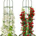 2 Pack Garden Obelisk Trellis for Climbing Plants, 71" Rustproof Metal Tower Plant Support Cages, Rose Trellis for Tomato Potted Flowers Vegetables Vines, Indoor Outdoor Garden Patio