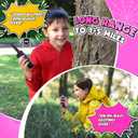 Wishouse Walkie Talkies for Kids Rechargeable Long Range,Xmas Birthday Gift for 4 5 6 7 8 9 Year Old Girls,Hiking Gear Camping Games Cool Toys with NOAA,SOS Siren,Lamp,Lanyards,Easy to Use,2 Pack