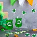 6 x 500Pcs St. Patrick's Day Stickers Green Shamrock Clover Stickers Roll 1.5in Self-Adhesive Waterproof Sticker Decor for Irish Holiday Party Scrapbook Journal Envelopes Decorations