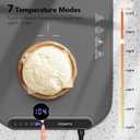 Food Warming Mat, Food Warmers for Parties Buffet, Silicone Heating Mat with 7 Temperature Settings, Roll-Up Storage, 17.91"x12.8", Grey