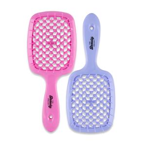 2 Pack Detangling Brush for All Wet or Dry Hair Types - Pain-Free Brushing, Vented Hair Brush - Lightweight Handle with Extreme Flex to Contour to Scalp (Dusty Pink)