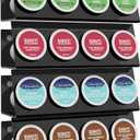 K Cup Holders, Acrylic Coffee Pods Organizer Stand Magnetic & Self-Adhesive Wall Mounted K Cup Stand for Kitchen Wall, Cabinet, Fridge (4 Pack for 16 Pods)