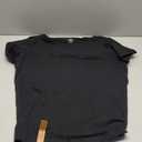 Womens Cotton Boat Neck Short Sleeve Shirts Summer Crop Tops Basic Going Out Tee Fashion Y2K Outfits 2025 (XX-Large, True Black)