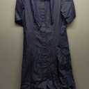 Vince Women's Denim Short Sleeve Shirt Dress (Deep Indigo) Small