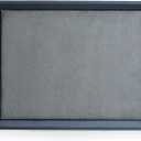 Oirlv Premium Leather Flat Jewelry Tray Jewelry Display Organizer Valet Tray for Nightstand or Dresser Organizer, Medium, Grey