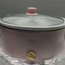 Paris Hilton 6-Quart Manual Slow Cooker, Features Three Settings (Low, High, Warm), Naturally Nonstick and Dishwasher Safe Stoneware Insert, Family Sized Capacity, Pink