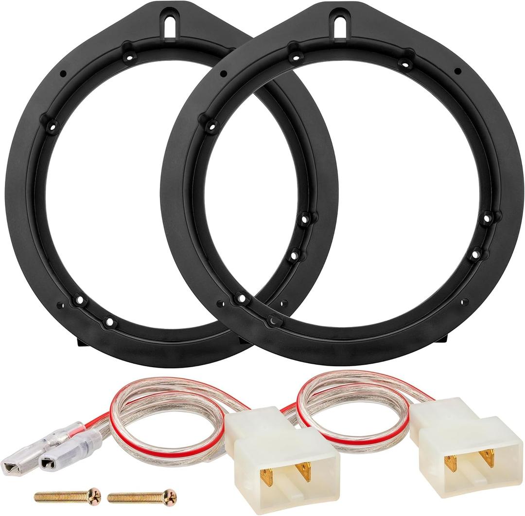 NuIth Car 6.5 Inch Speaker Adapter Bracket W/Wiring Harness Kit Select for 2006-2013 Honda Civic/Accord/CR-V/Acura 2007-2013 Aftermarket Front Rear Door Speaker Ring