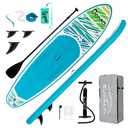 FEATH-R-LITE Inflatable Paddle Board Stand Up Paddleboards for Adults SUP with Premium Accessories Pump, Adjustable Paddle, Leash, Three Fins, Backpack (‎Blue Ocean)