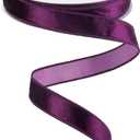 MEEDEE Purple Velvet Ribbon - 1 Inch Wired 25 Yards Crushed Velvet Halloween Wired Ribbon for Wreaths & Christmas Bows