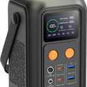 AsperX Portable Power Station, 192Wh LiFePO4 Battery with 200W Output, Dual 140W PD3.1 Fast Charging, Smart Display, 60,000mAh DC Laptop Power Bank Station for Outdoor Travel, Camping, Home, Emergency