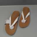 ONCAI Womens Flip Flops For Women Comfortable Leather Strap Yoga Mat Non-Slip Women's Thong Sandal Casual Summer Beach Slippers With Arch Support, Size 9