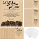 Spakon 100 Set Wedding Favors for Guests Let Love Grow Seed Packets Bulk Cards with Gift Bags for Wedding Bridal Shower Souvenirs Welcome Bag Stuffers