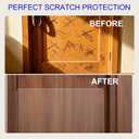 KEBE Door Scratch Protector, Large 36" x 24" & 0.8mm Thick Heavy Duty Anti-Scratch Shield, Clear Door Guard with Strong Removable Adhesive, Easy-to-Install Dog Cat Scratch Guard for Indoors Outdoors