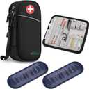 Insulin Cooler Travel Case with 2 Ice Pack, Water Resistant Insulated Diabetic Medication Organizer Carrying Bag with Extra Pouch for Insulin Pen and Other Diabetic Supplies (Black)