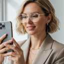 VISOONE Lightweight Progressive Multifocal Anti-Fog Reading Glasses TR90 with Blue Light Blocking Stylish Women Men RANE, +2,50