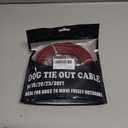 Dog Tie Out Cable - 10/15/20/25/30FT Heavy Duty for Large Dogs Up to 250LBS - Rosy Pink/Blue/Purple/Silver/Red/Green/Yellow