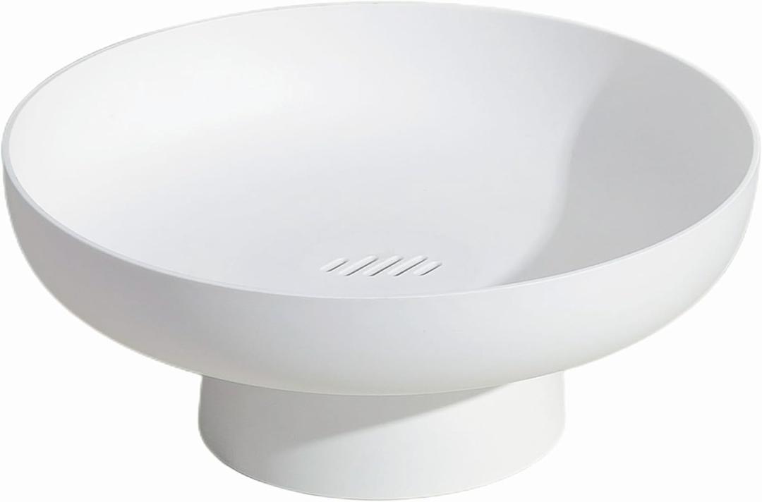 onefitow Fruit bowl Fruit Basket for Kitchen Countertop Storage Baskets Stand Organization, Decor Centerpiece for Kitchen Counter or Dining Room Tables, White