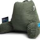 Nestl Reading Pillow for Bed Adult  Back Pillow for Sitting in Bed, Olive Green (Medium)