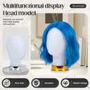 Mannequin Head with Gold Base, PVC Particle Material 21.65 Inch Display Head Model for Wigs, Hats, Sunglasses, Durable PVC Material for Salon and Home Use