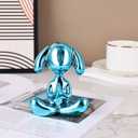 Small Balloon Dog Statue Home Decor, Yoga Dog Statue Ornament, Blue Balloon Dogs Figurines Crafts Cute Room Decor, Living Room Desktop Decorations, Animal Statues Shelf Decors