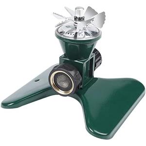 Biswing 1 Pack Lawn Sprinkler, Heavy Duty Metal Square Garden Sprinkler, 360 Degree Large Area Irrigation, Connectable Rotating Automatic Water Sprinklers for Yard Lawn Garden Watering