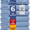 Simpli-Magic Washable Underpads, 34"x36" (Pack of 6) Heavy Absorbency Reusable Bedwetting Incontinence Pads for Kids,Adults,Elderly,and Pets, Waterproof Protective Pad for Bed,Couch,Sofa,Floor