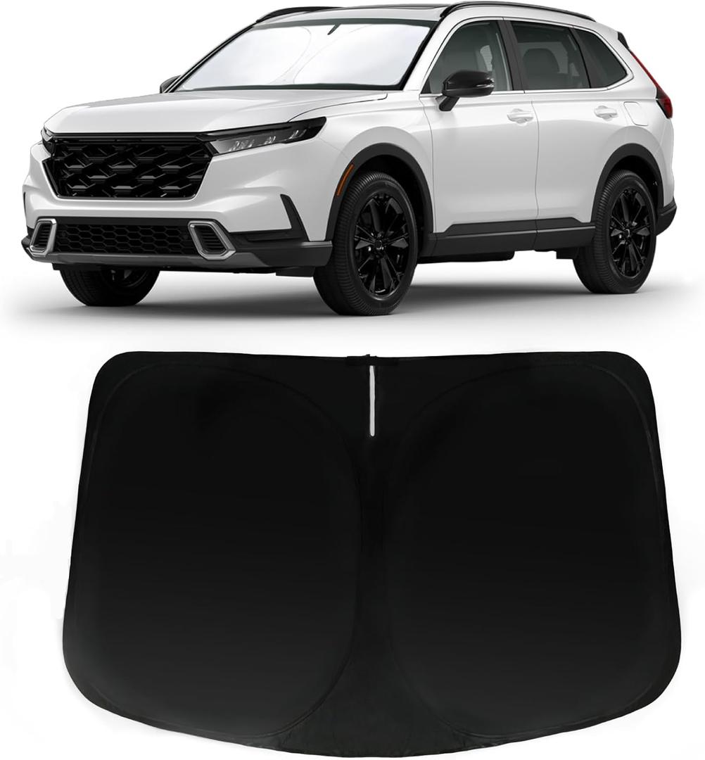 Windshield Sun Shade for Honda CR-V 2023 2024 2025, Car Front Window Sunshade with 240T Sun Visor Protector Blocks UV Rays Heat Sun Shield Accessories (Honda CRV)