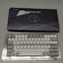 Womier Shine Through Keycaps, PBT Keycaps 60 65 75 100 Percent Cherry Profile Custom Key caps Set for Cherry Gateron MX Switches Mechanical Keyboard-Grey Creamy