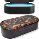 Sonix Beyond UV+O3 Sanitizer Box and Universal Charger UV and Ozone Disinfector for Phone, Mask, Makeup Brush, Nail Tool (Brown Tort)